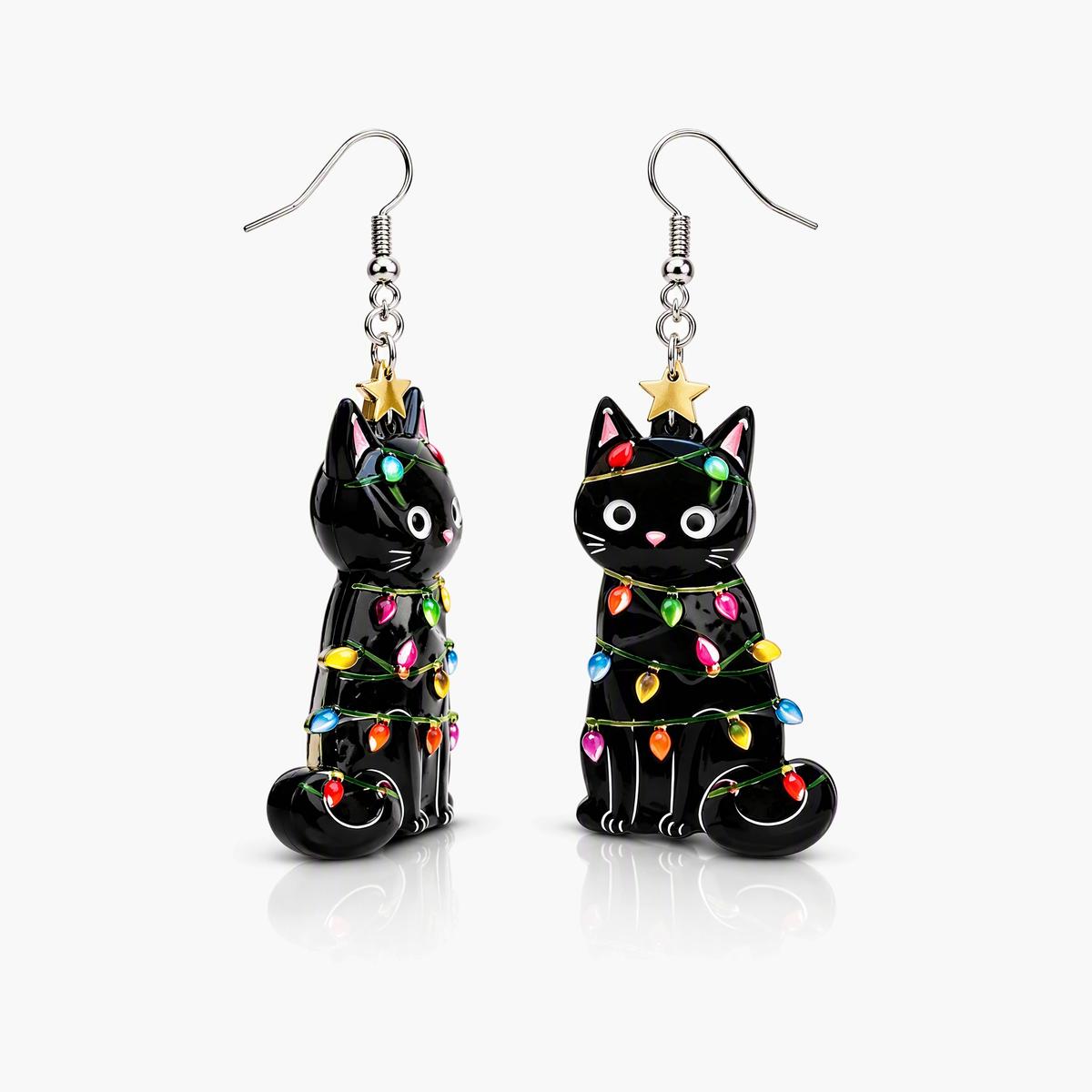 Cute Cat Drop Earrings