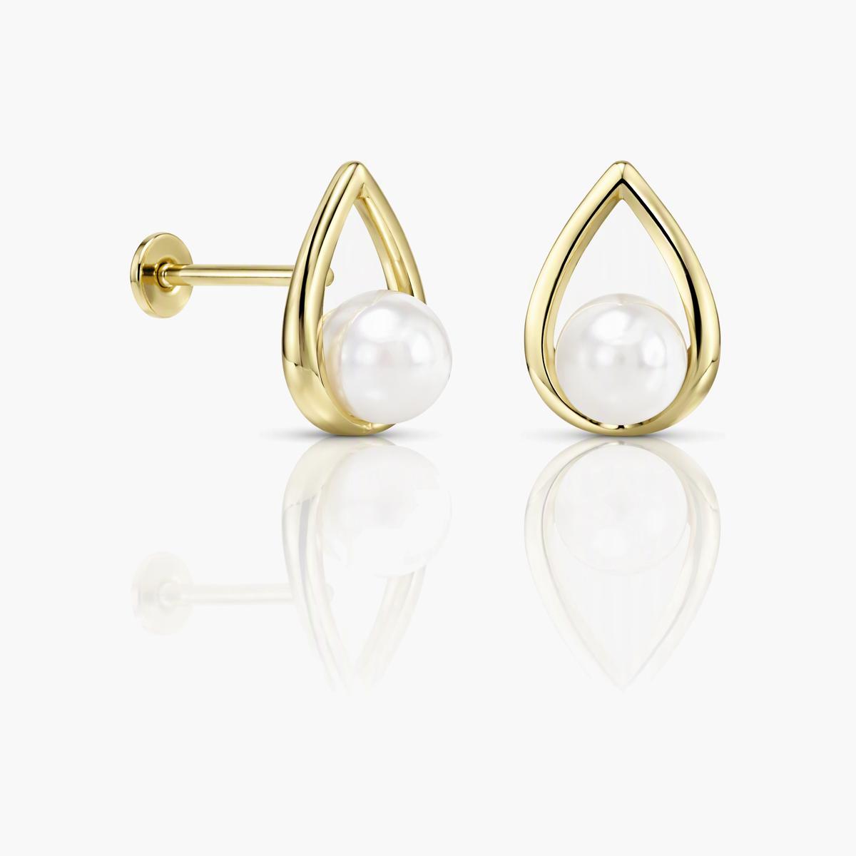 Trendy Pearl & Flower Drop Earrings