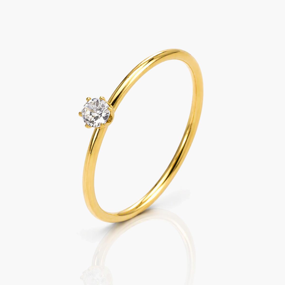 Dainty Single Stone Ring