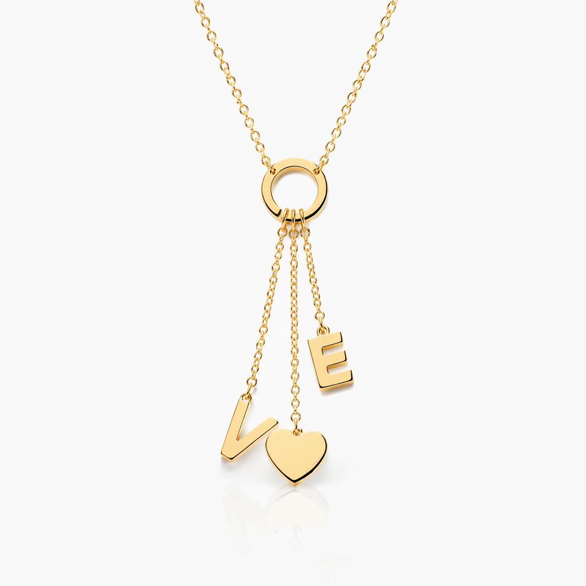 Minimalist Love Letter Charm Necklace