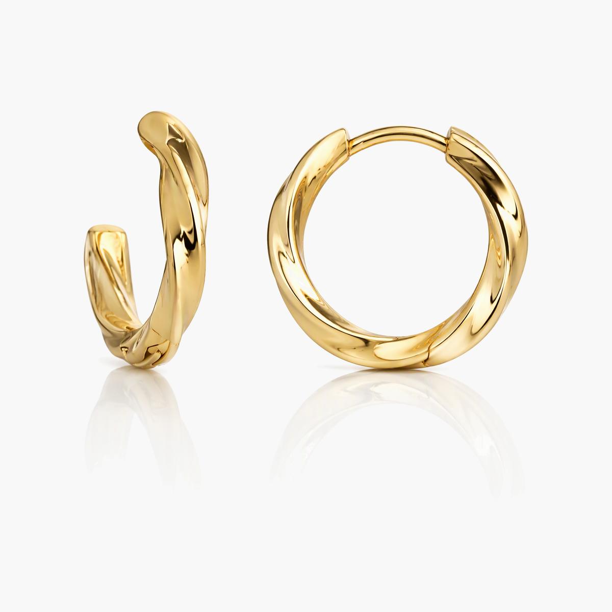 Twisted Band Huggie Earrings