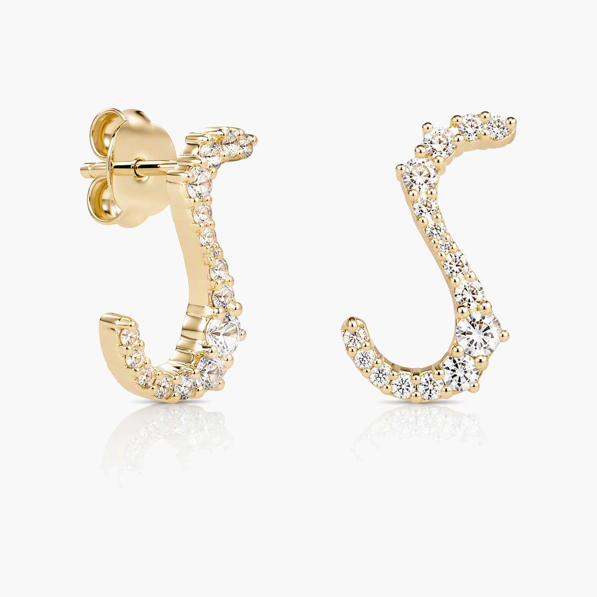 Dainty Letter S Stud Earrings