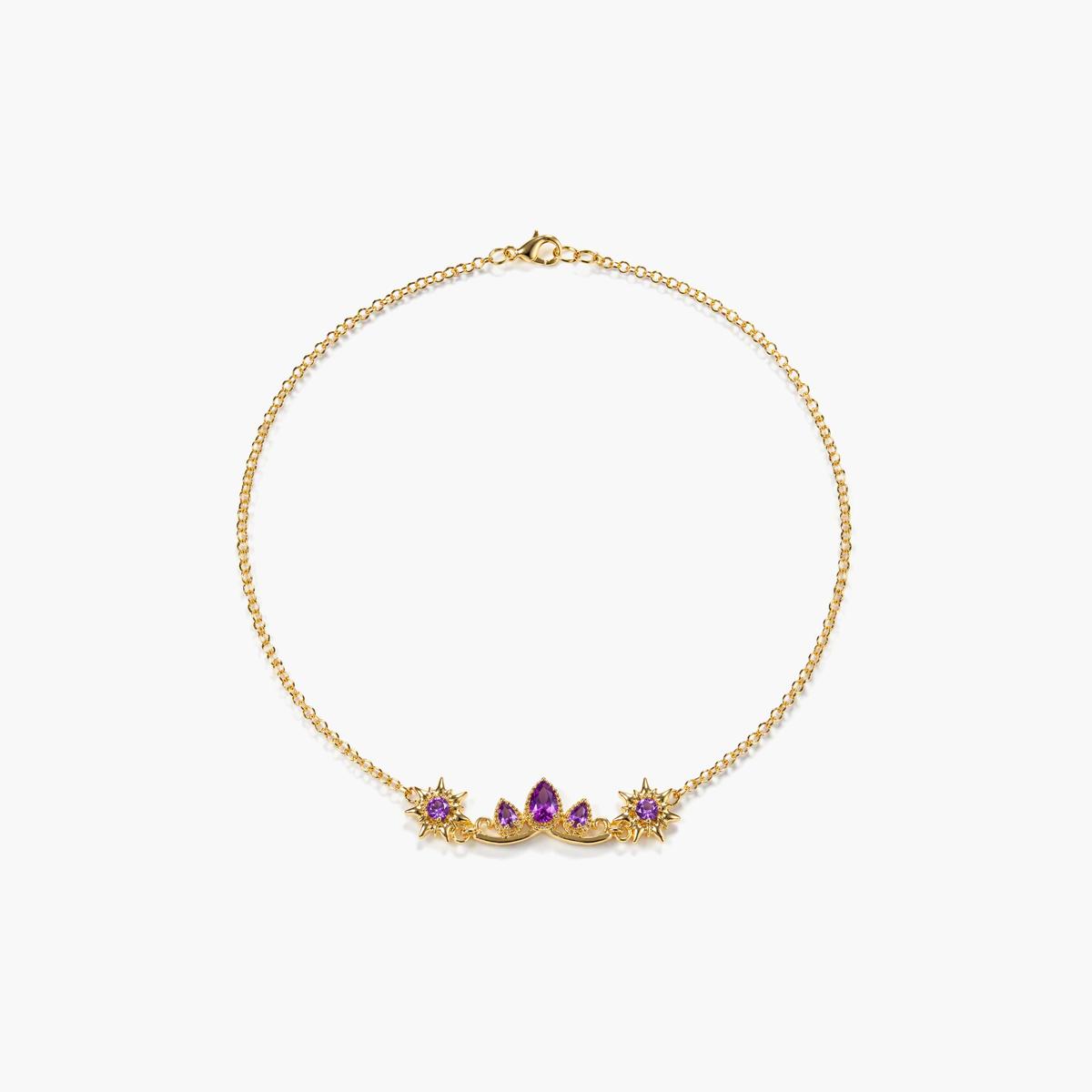 Elegant Sun & Crown Necklace