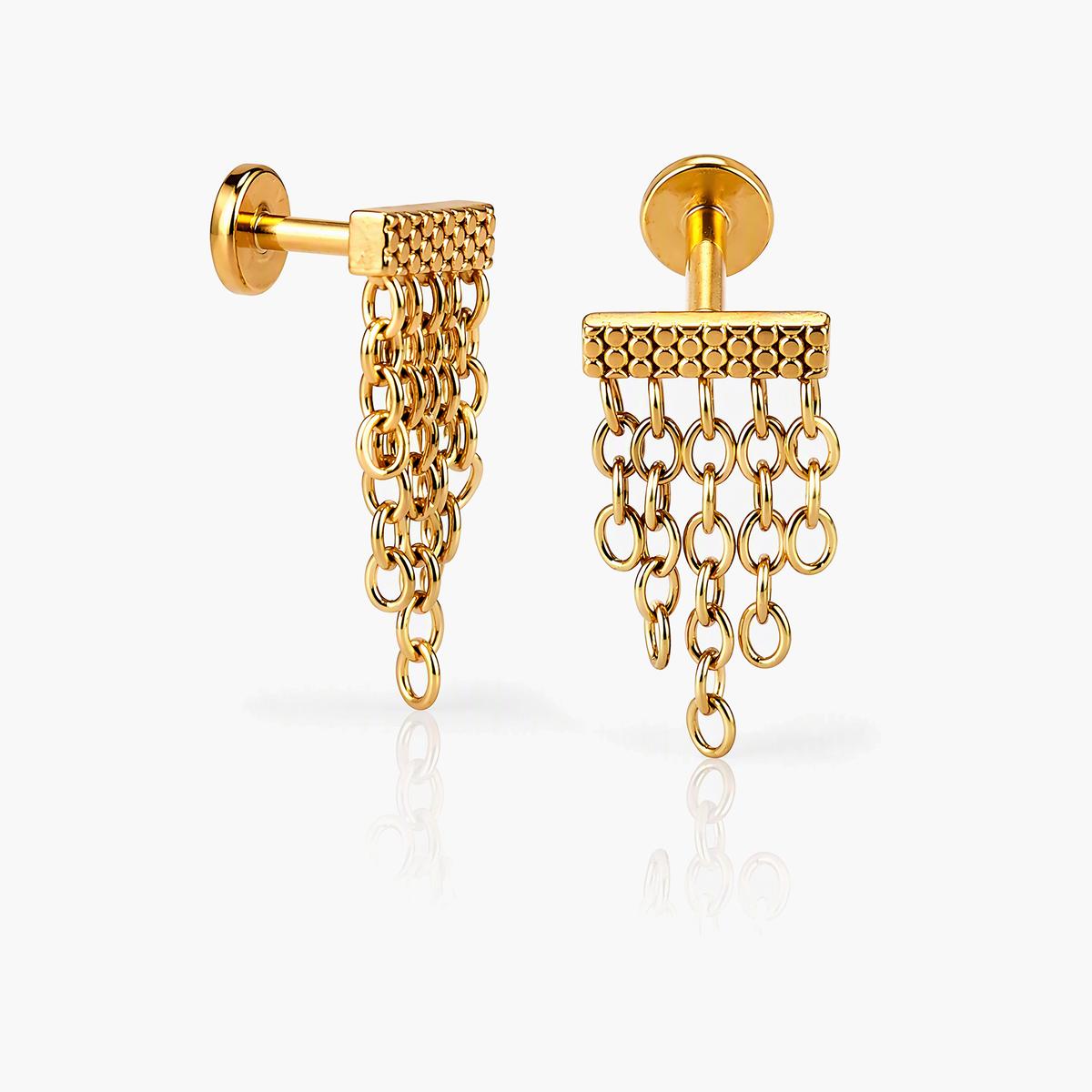Rectangle Bar Chain Dangle Earring
