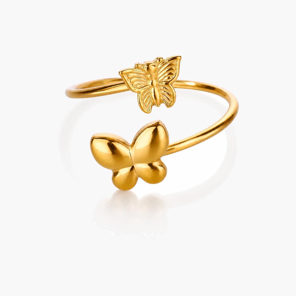 Dainty Butterfly Open Ring