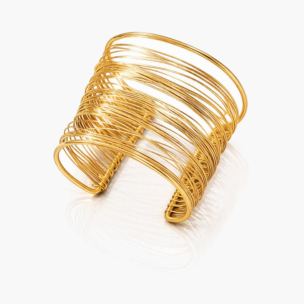 Minimalist Multi Wire Cuff Bracelet