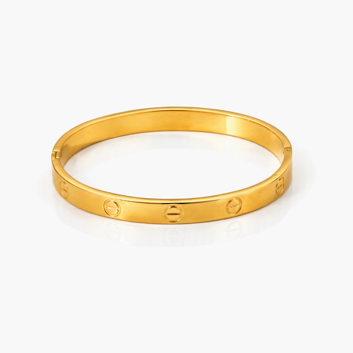 Minimalist Screw Motif Bangle