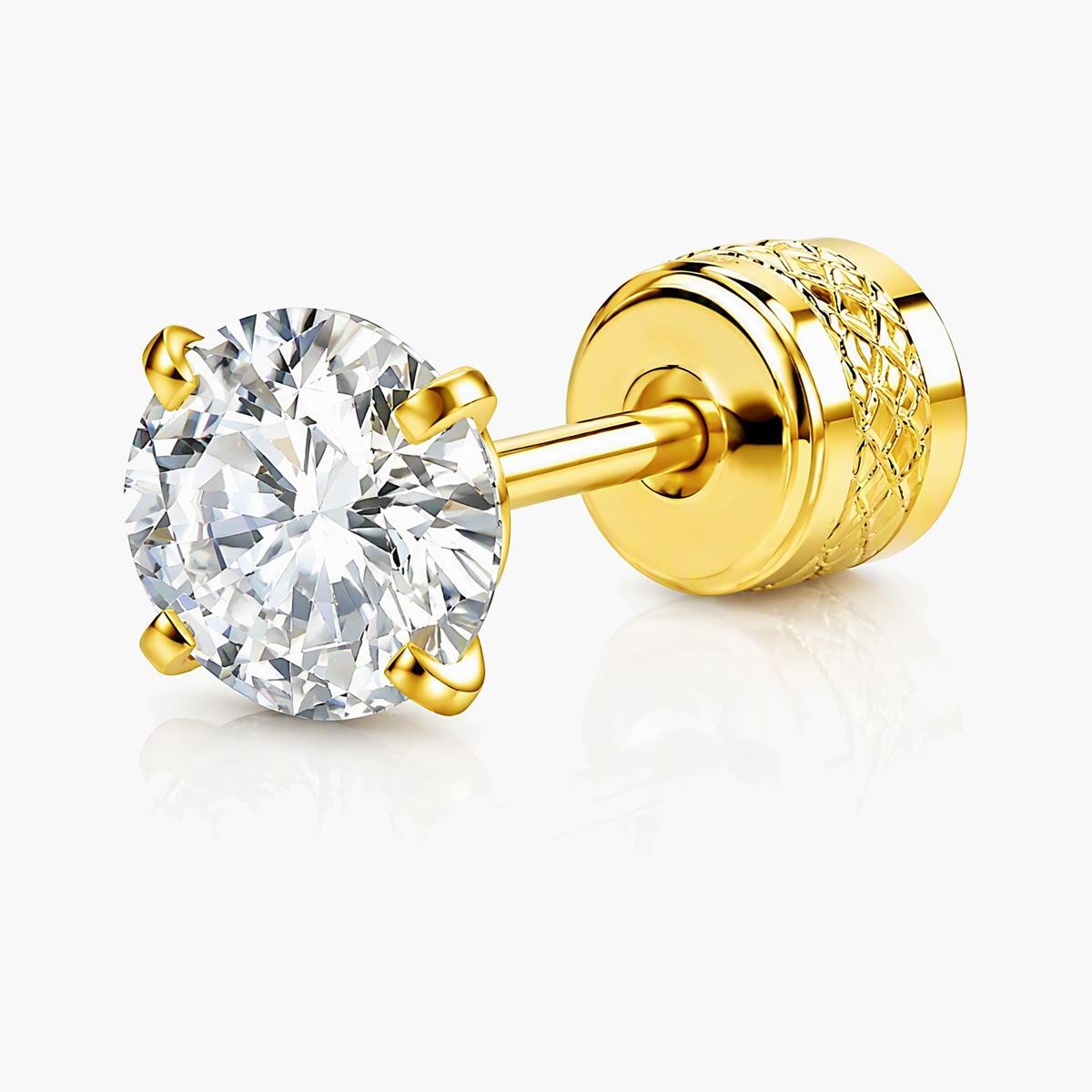 Dainty Single Stone Stud Earrings