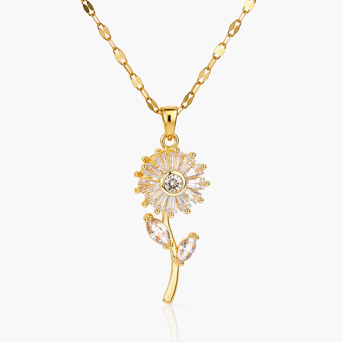 Dainty Flower Pendant Necklace