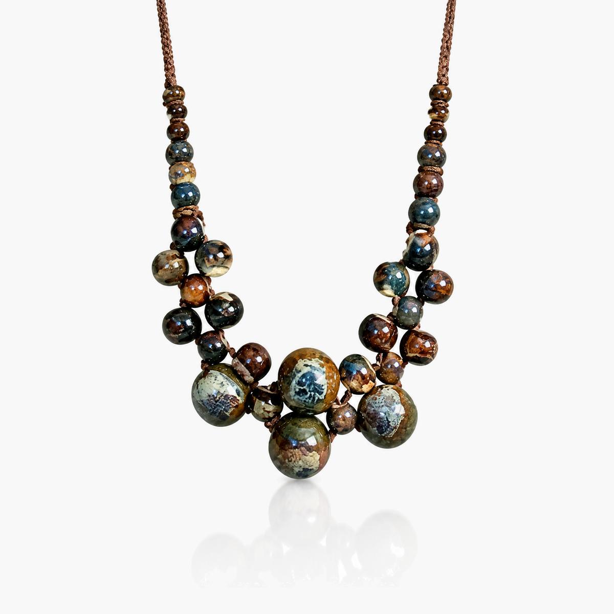 Boho Multicolor Bead Necklace