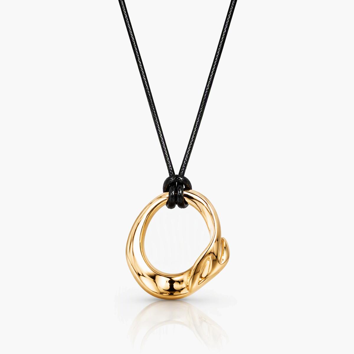 Minimalist Irregular Ring Lariat Necklace