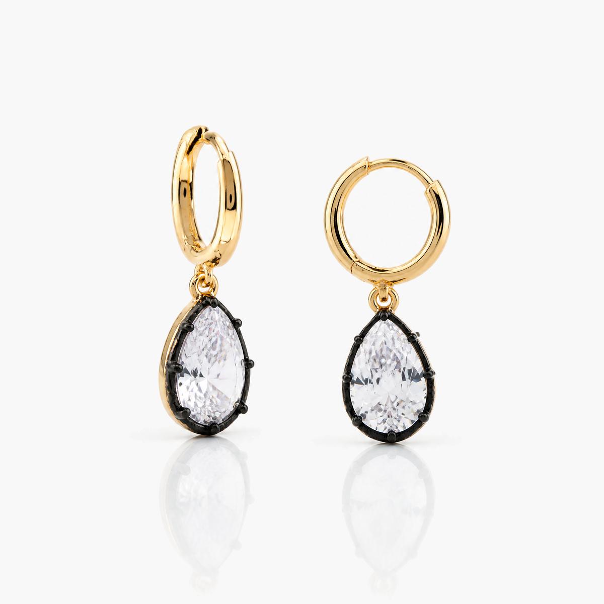 Geometric Stone Drop Earrings