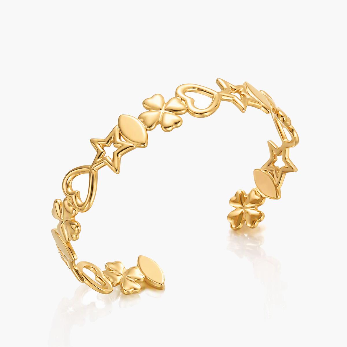Vintage Mixed Motif Cuff Bracelet