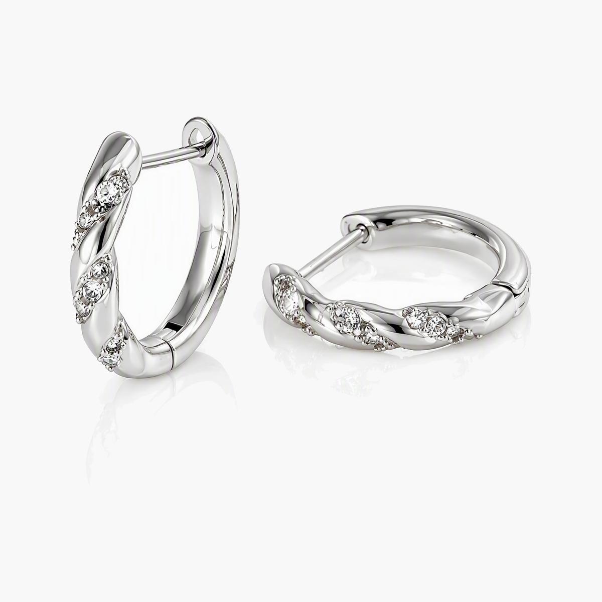 Twisted Band Hoop Earrings