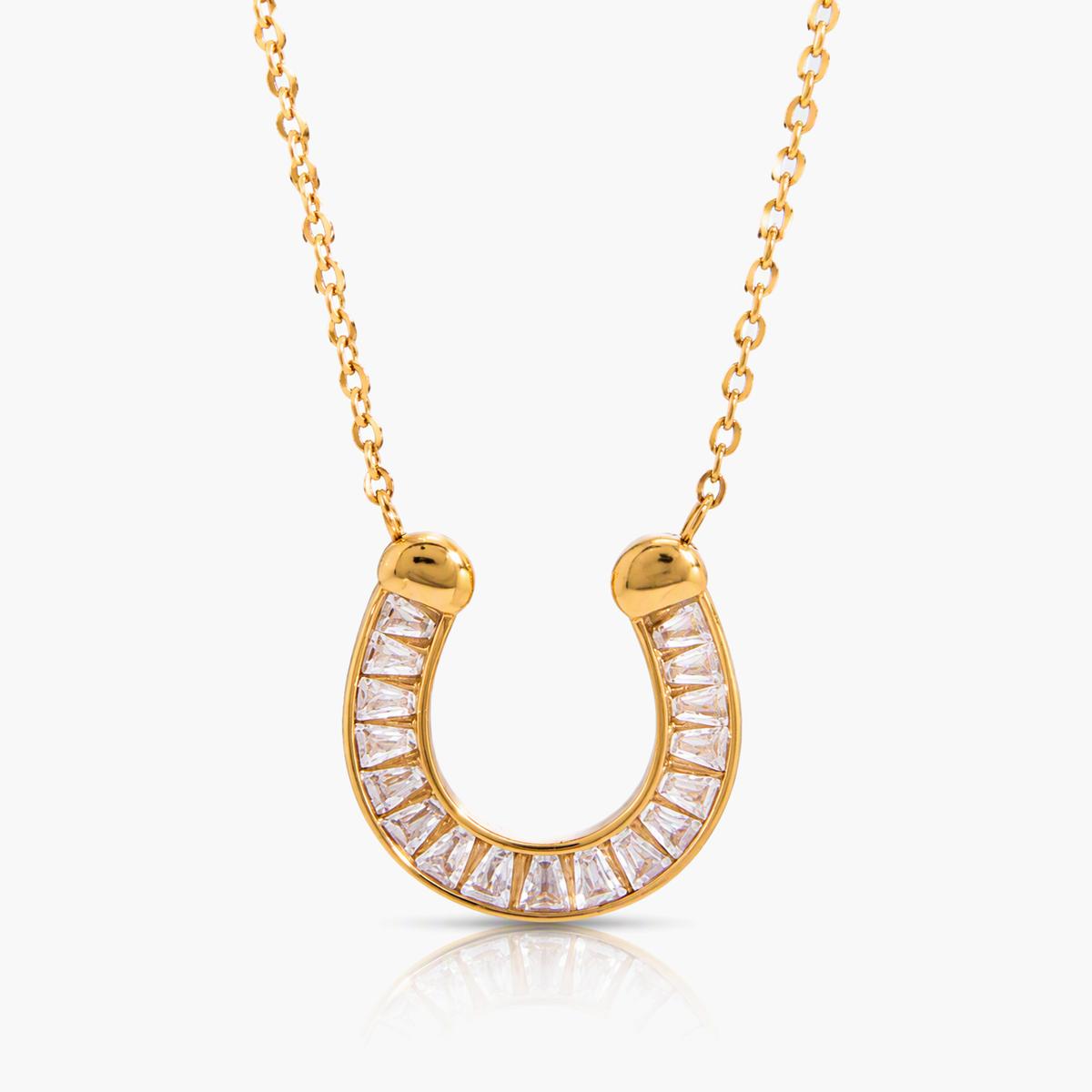 Dainty Horseshoe Layered Necklace
