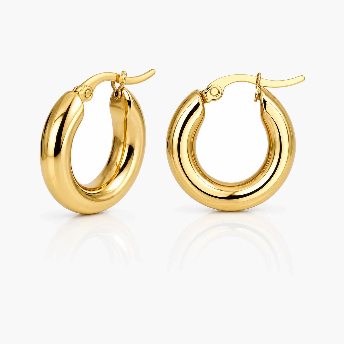 Chunky Tubular Hoop Earrings