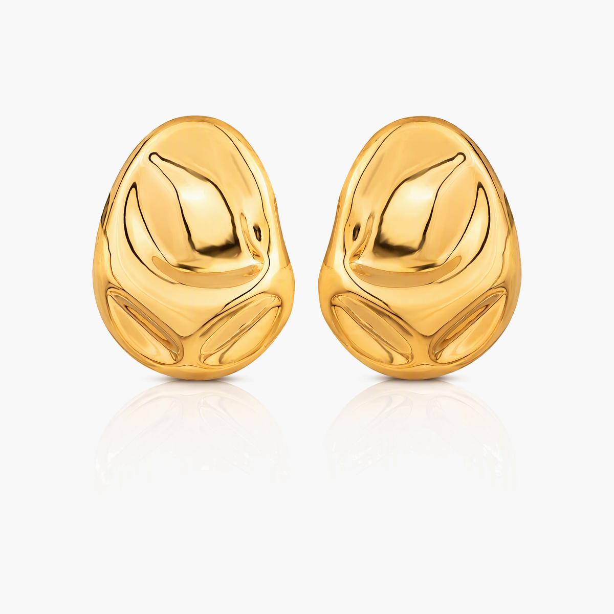 Chunky Organic Stone Shape Earrings
