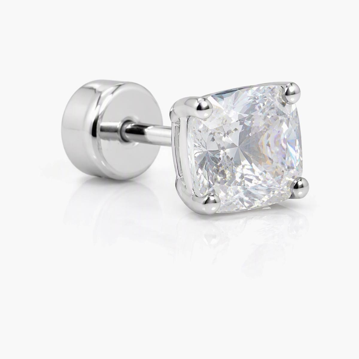 Dainty Square Stone Stud Earrings