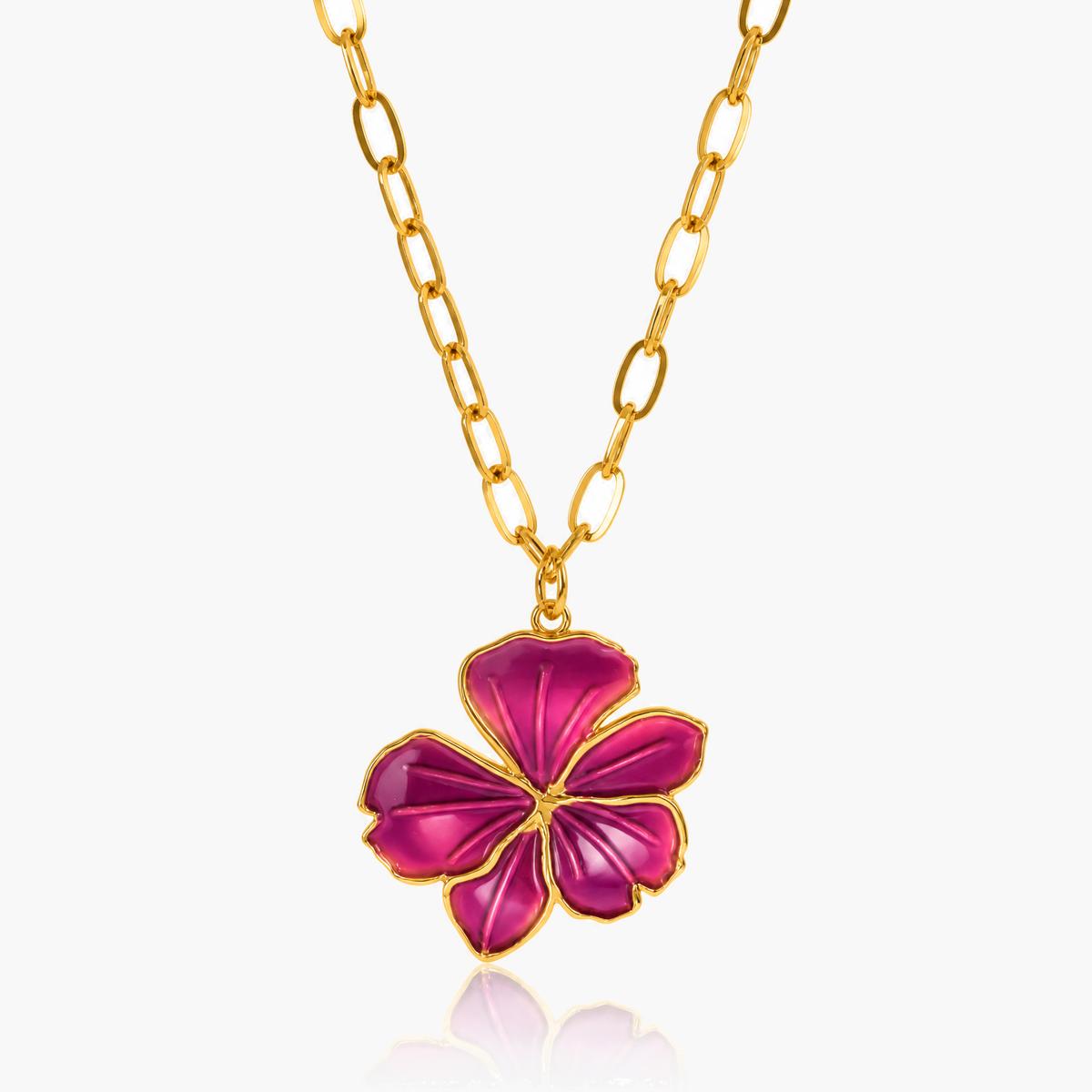 Trendy Flower Pendant Necklace
