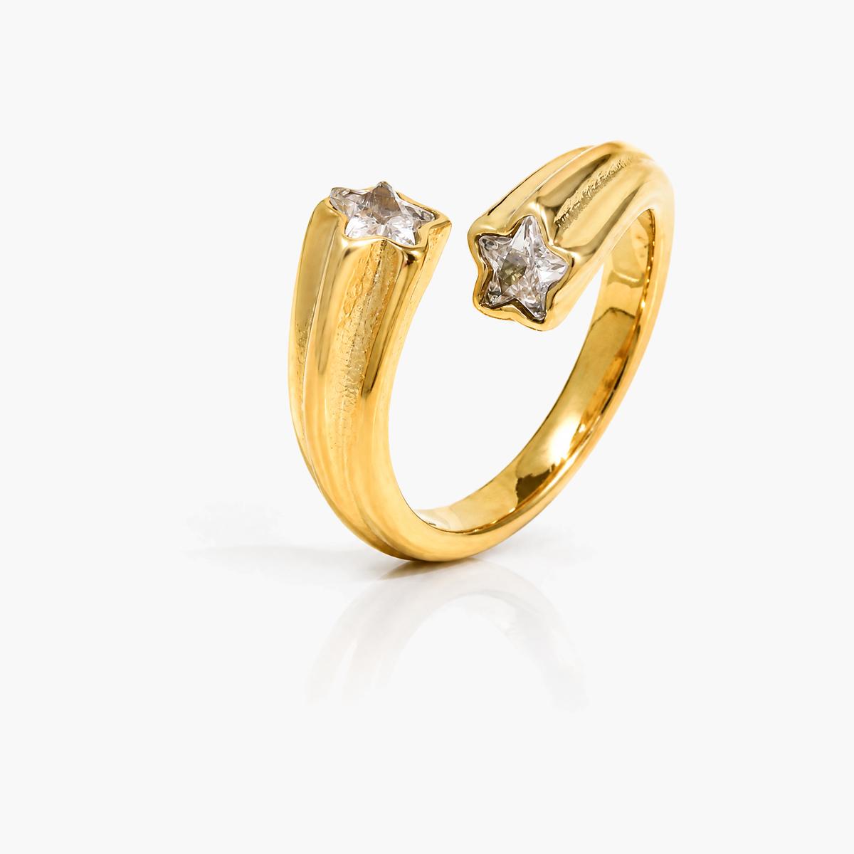 Trendy Star Open Ring