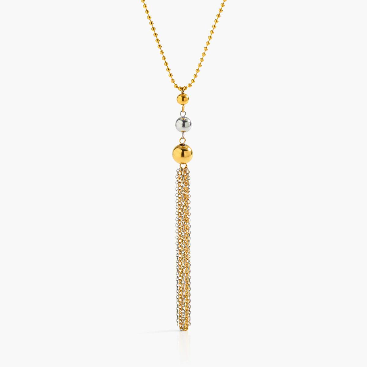 Trendy Sphere Tassel Necklace