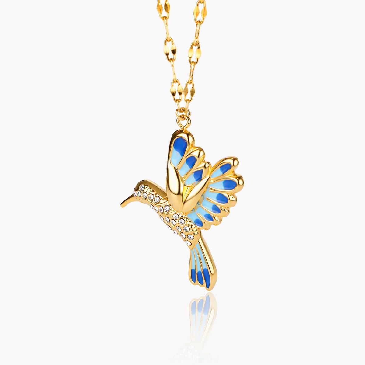 Cute Hummingbird Pendant Necklace
