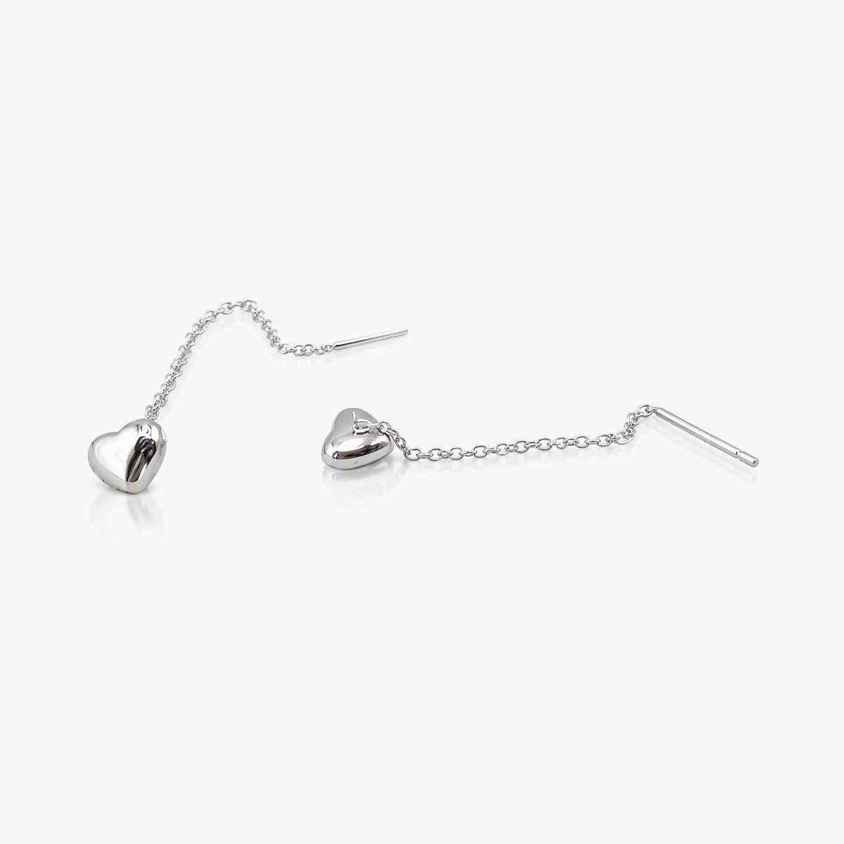 Dainty Heart Bar Drop Earrings
