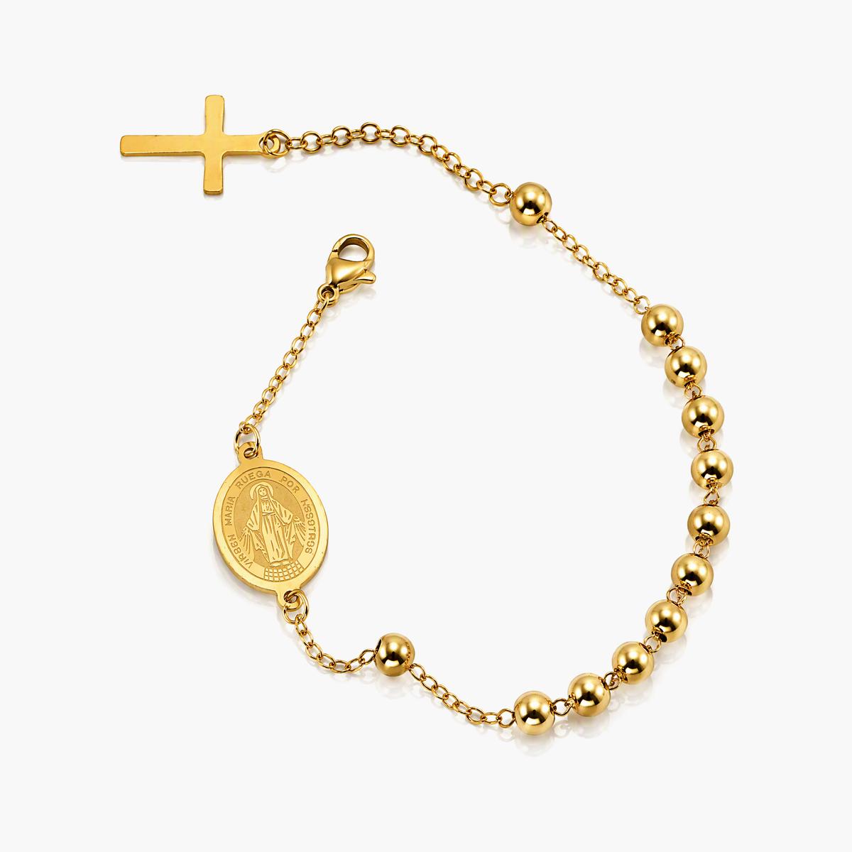 Dainty Religious Medal Bracelet