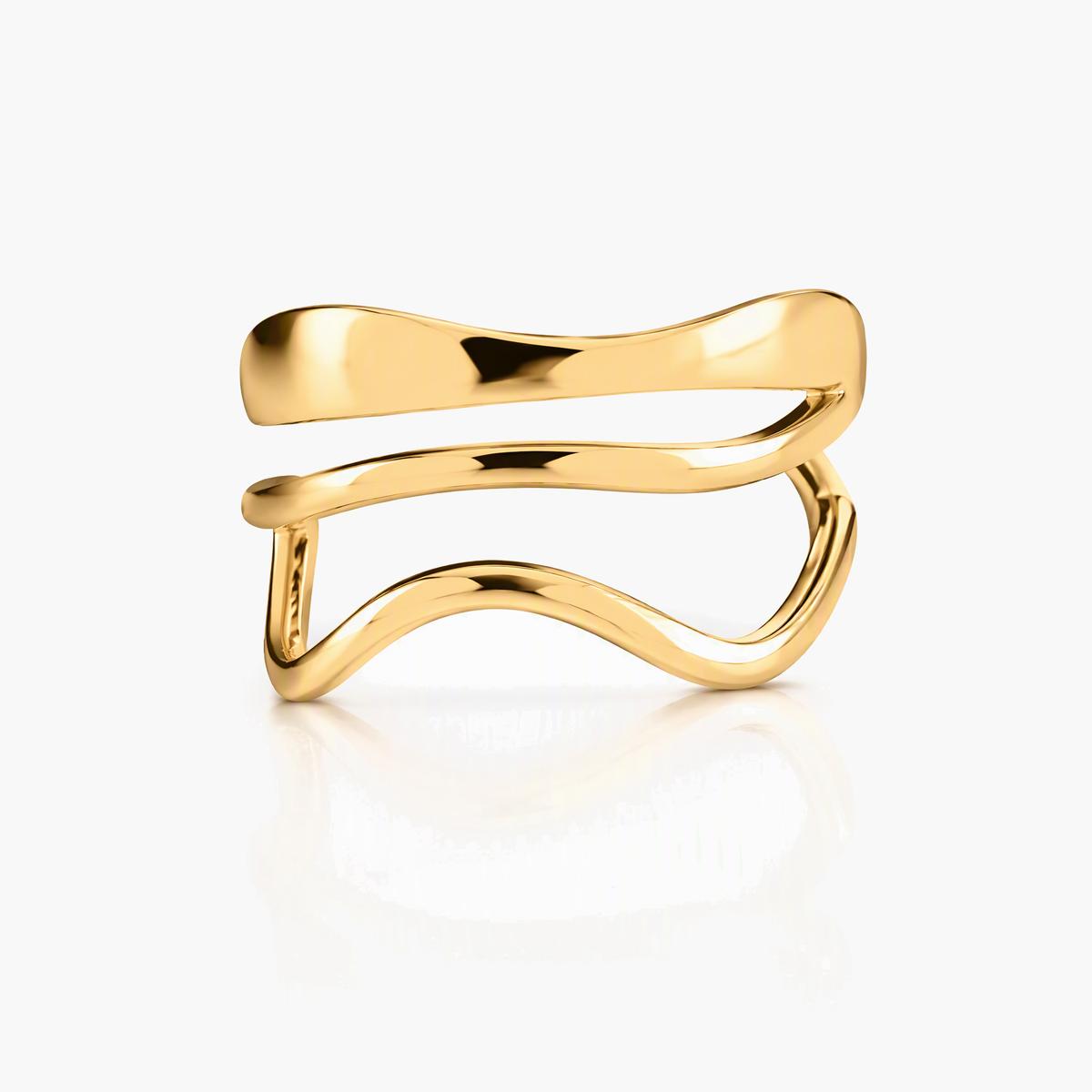 Trendy Wavy Triple Band Ring