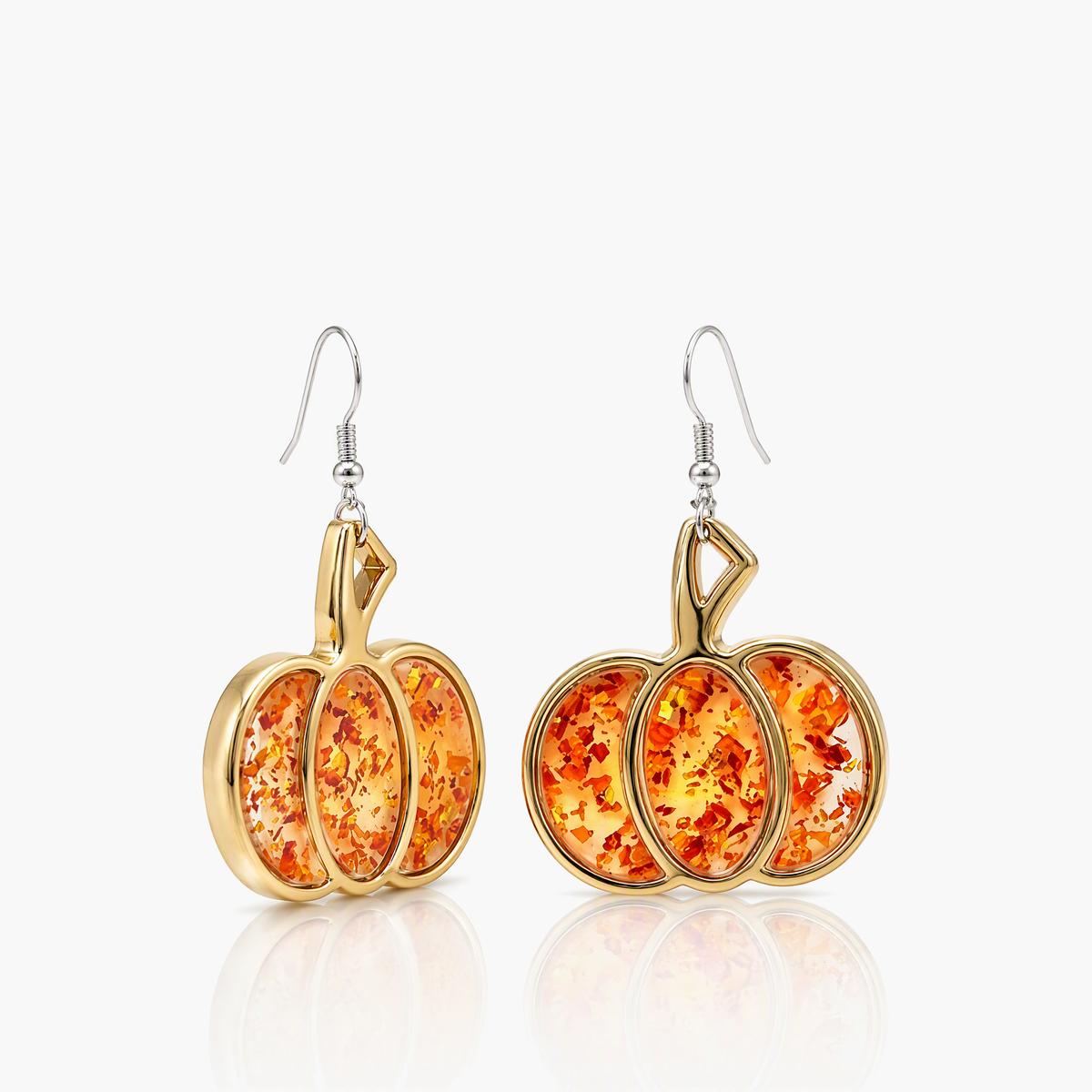 Cute Pumpkin Drop Earrings
