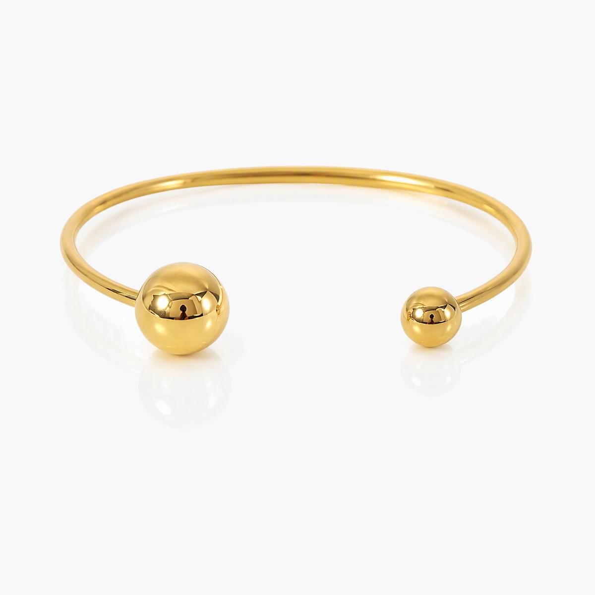 Minimalist Ball End Cuff Bracelet