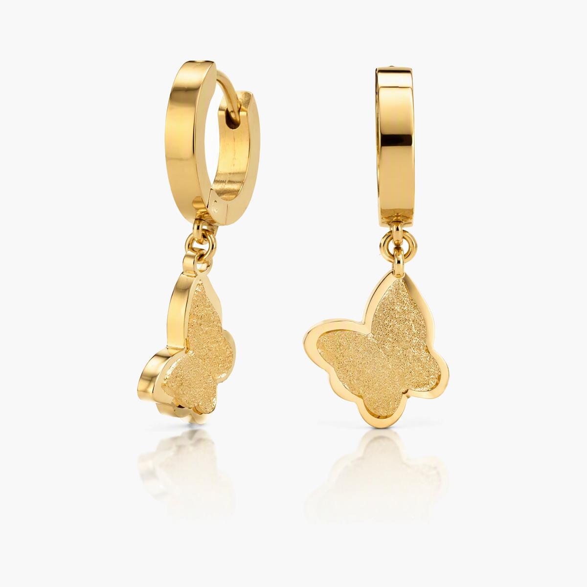 Teardrop Square Butterfly Heart Earrings