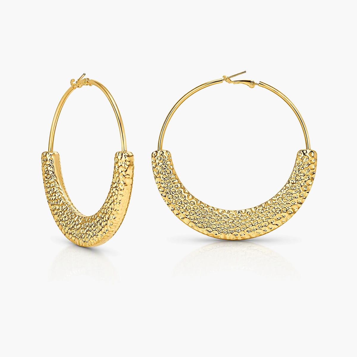 Textured Half Hoop Earrings