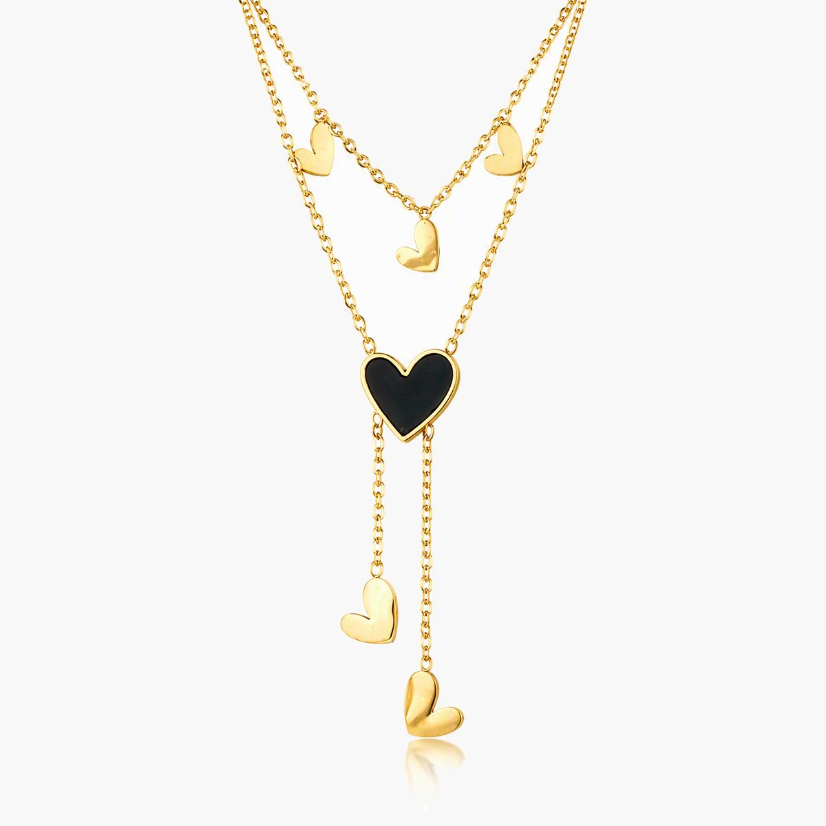 Dainty Heart Star Layered Necklace