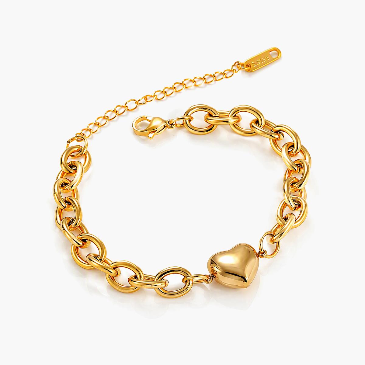Dainty Heart Charm Bracelet