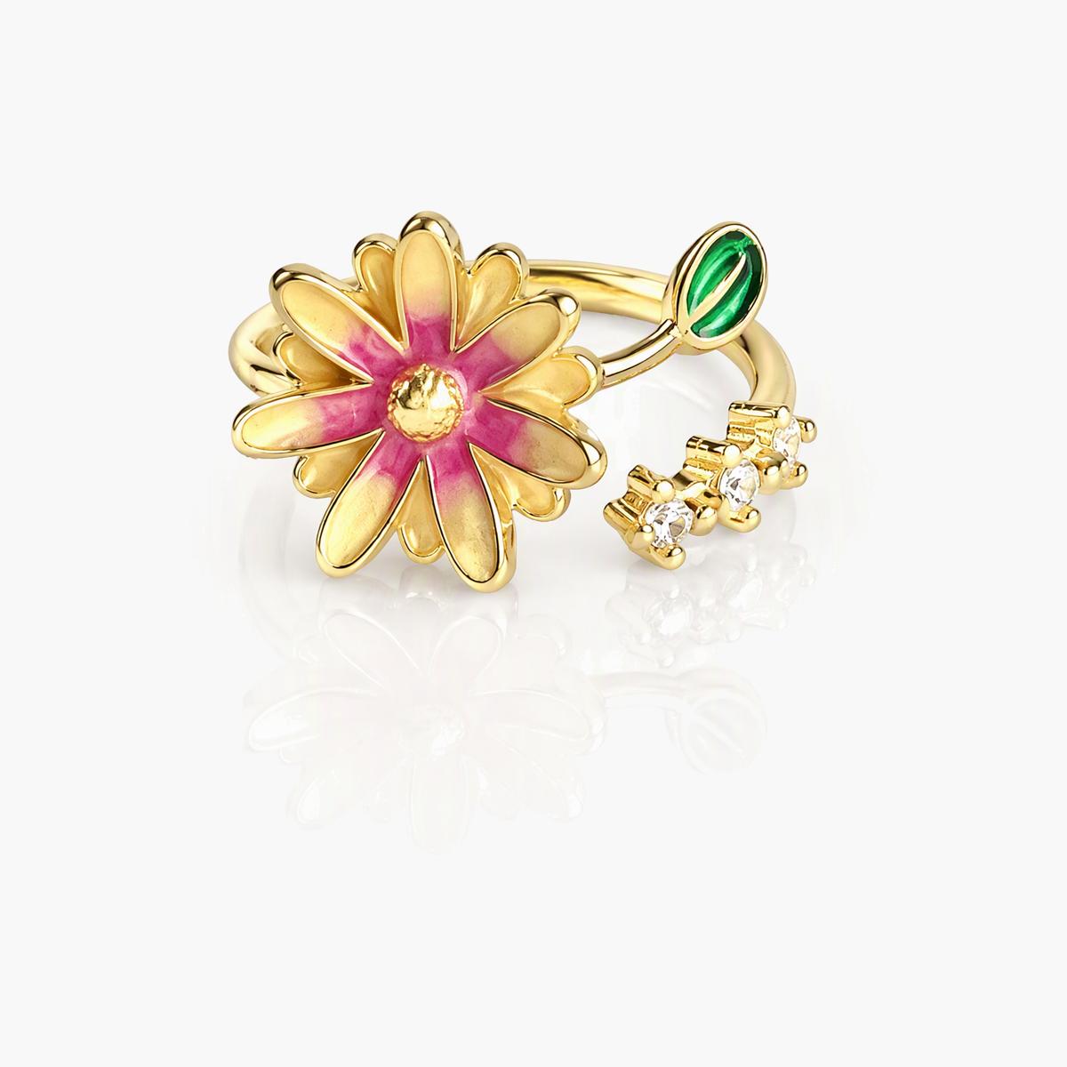 Dainty Butterfly and Flower Ring