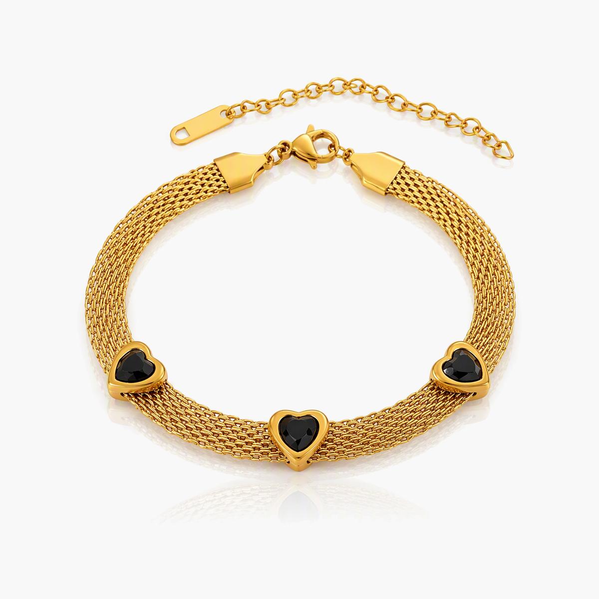Dainty Heart Mesh Bracelet