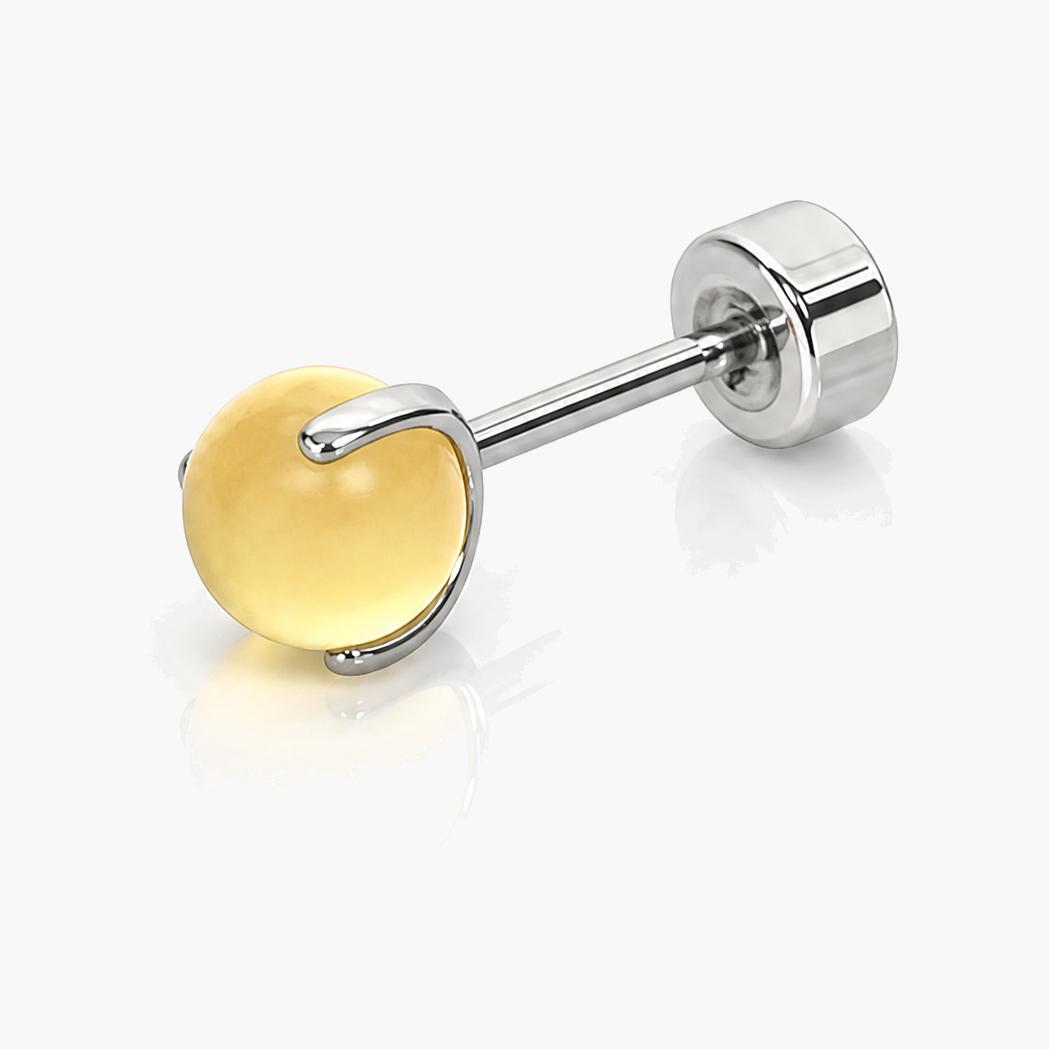 Cute Round Bezel Stud Earrings