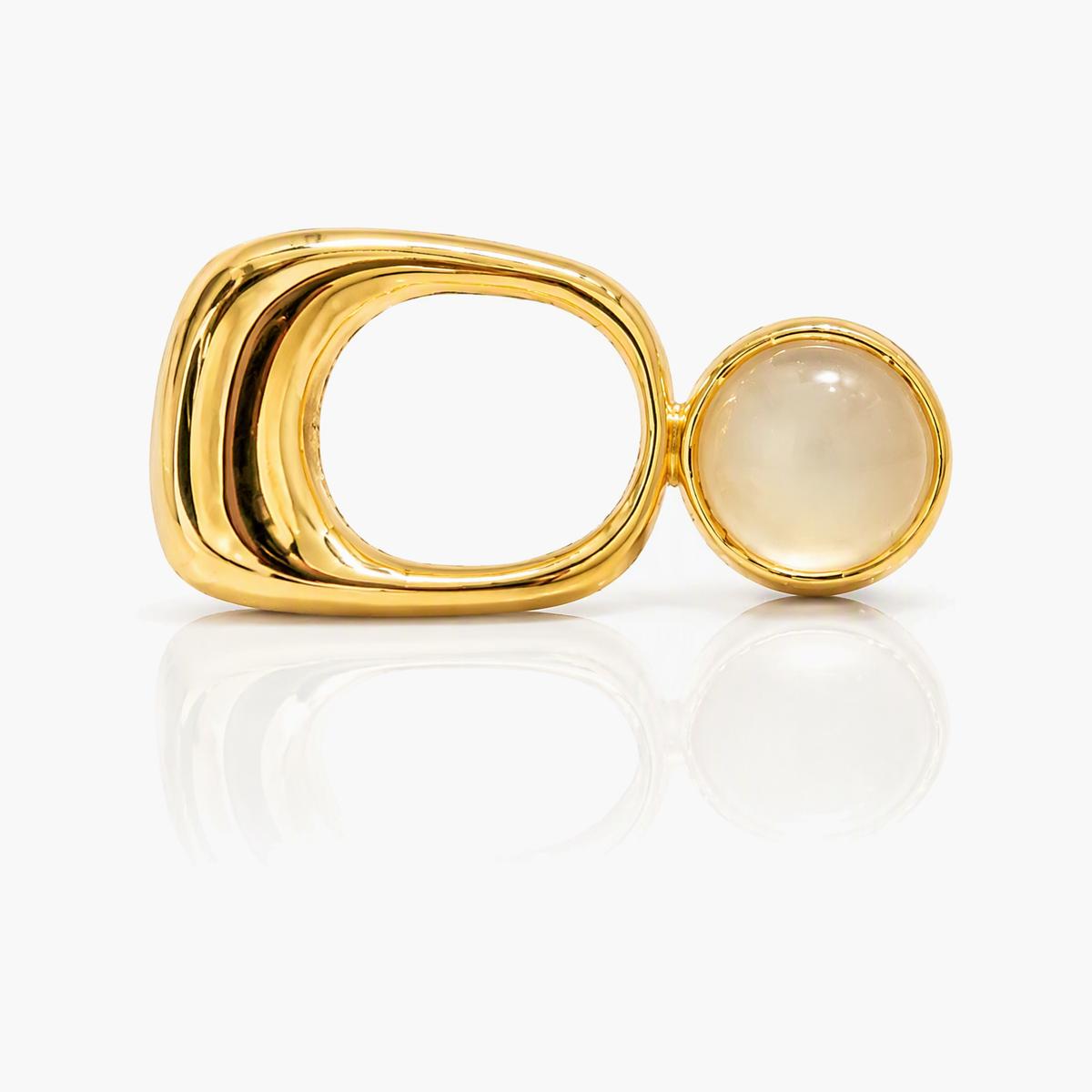 Geometric Oval Stud Earrings