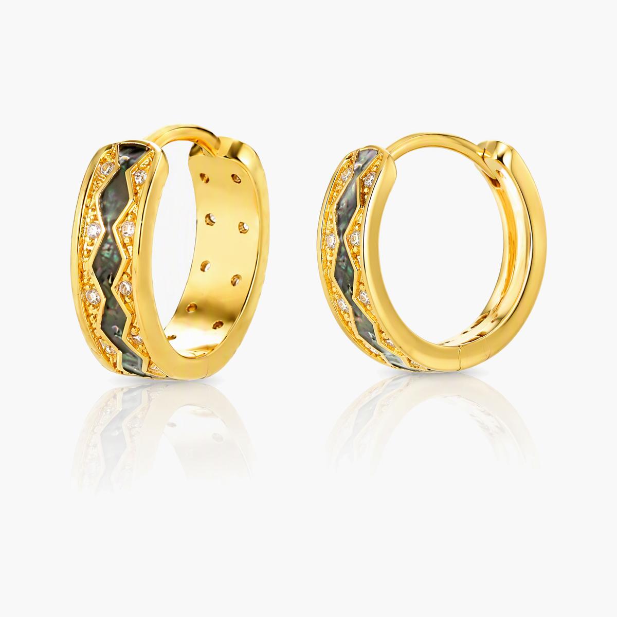 Trendy Lightning Bolt Huggie Earrings