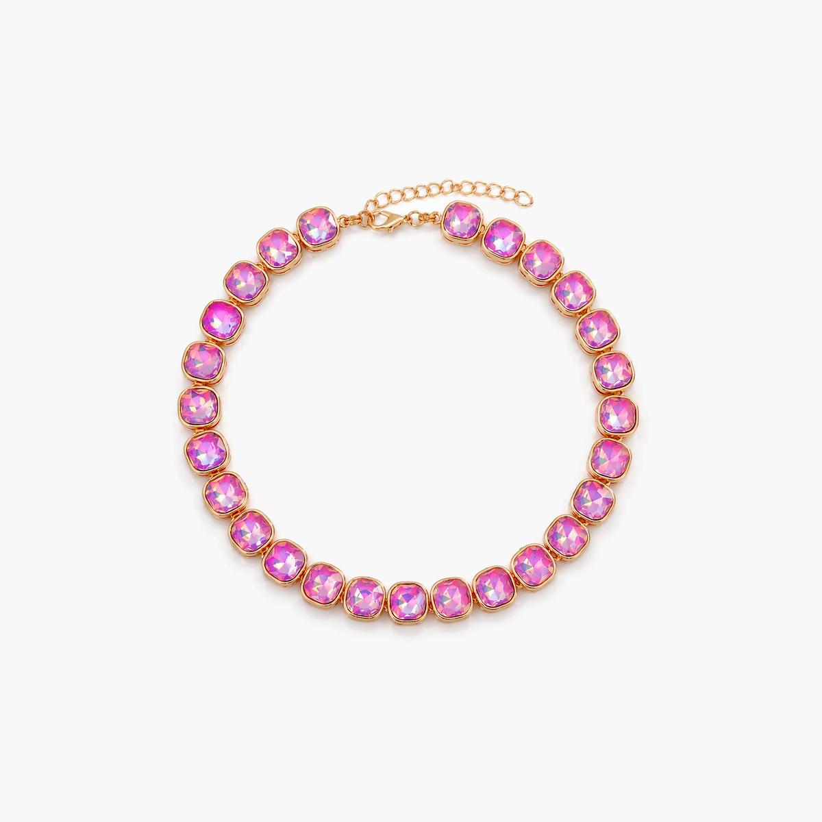 Square Stone Link Necklace