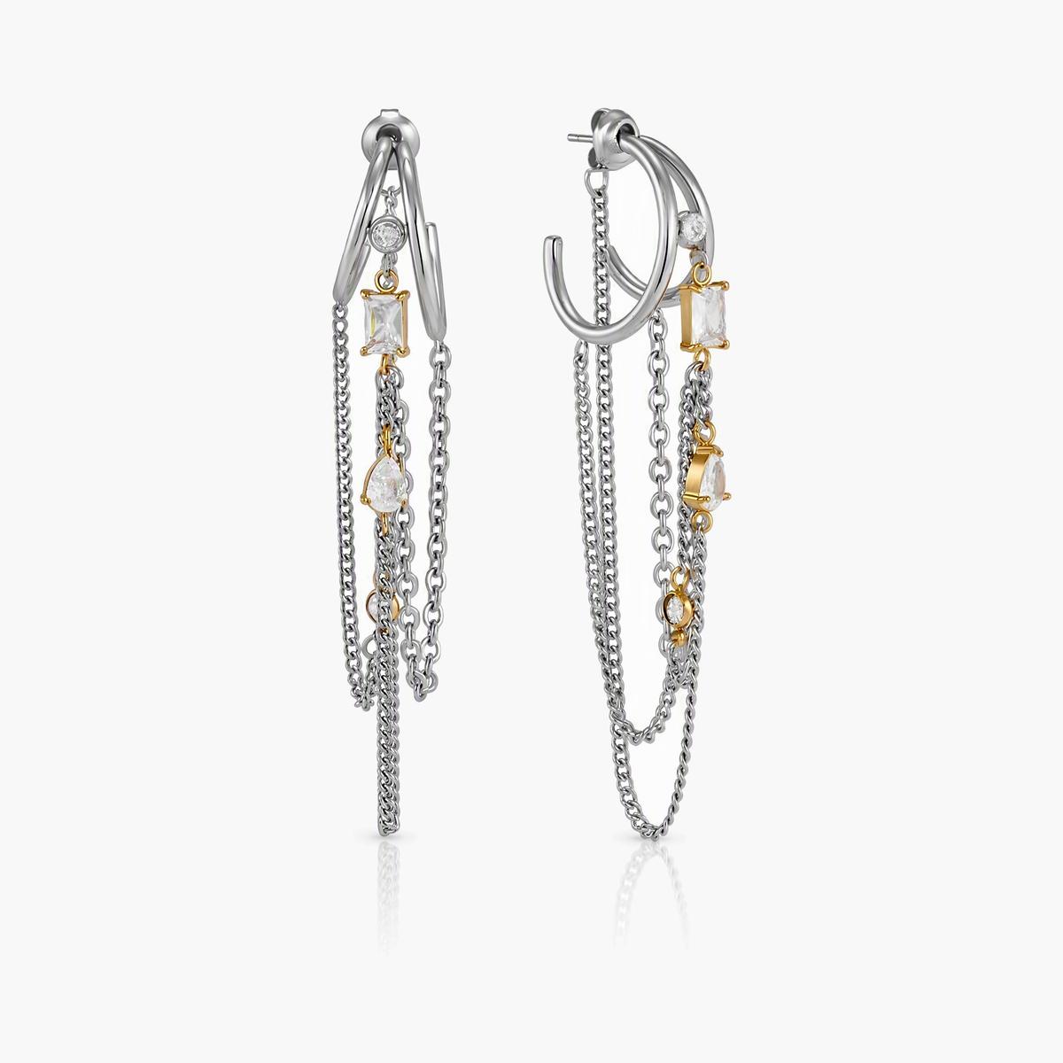 Dainty Multi-Chain Drop Earrings