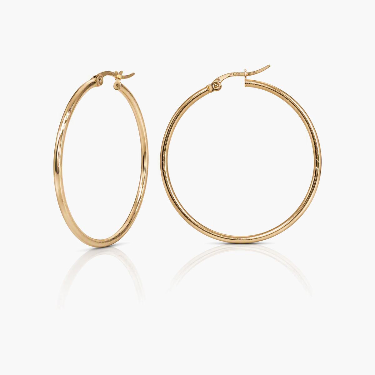 Textured Round Hoop Earrings