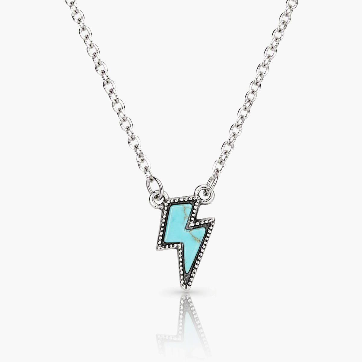 Lightning Bolt & Bar Pendant Necklace