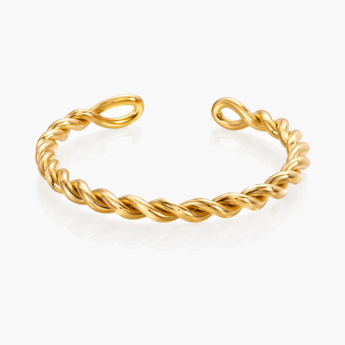 Twisted Rope Open Cuff Bracelet