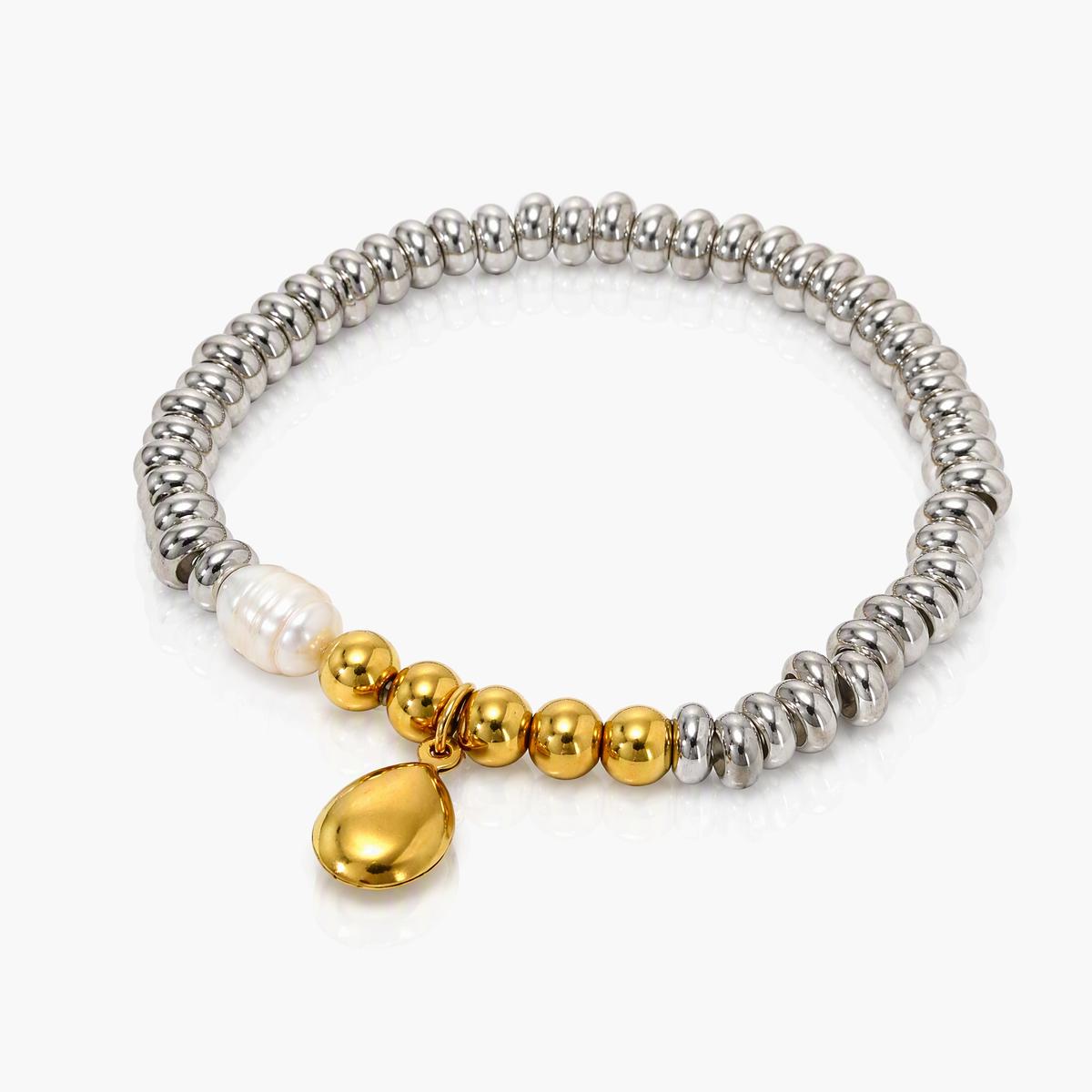 Pearl Beaded Charm Bracelet