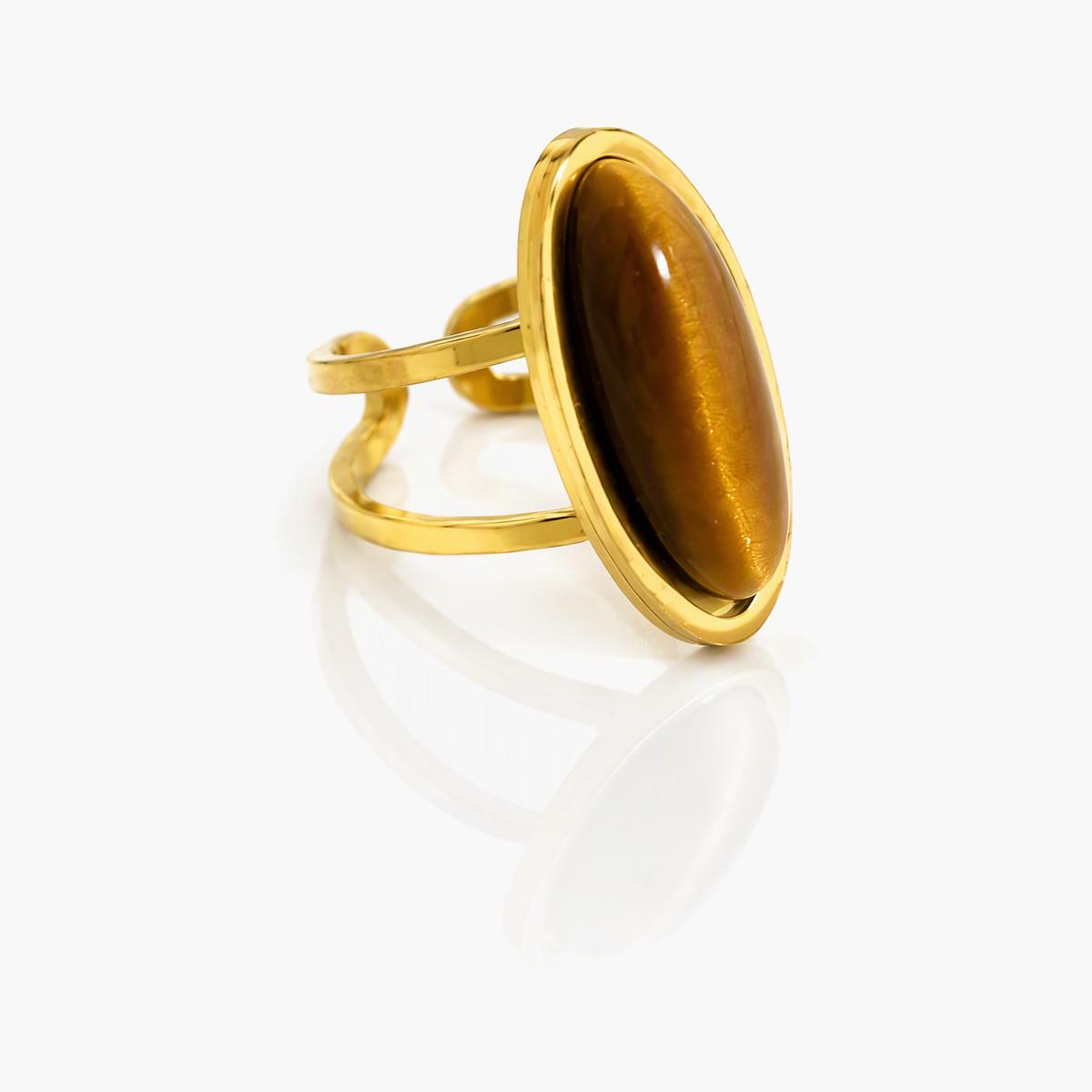 Flower Motif Open Cuff Ring