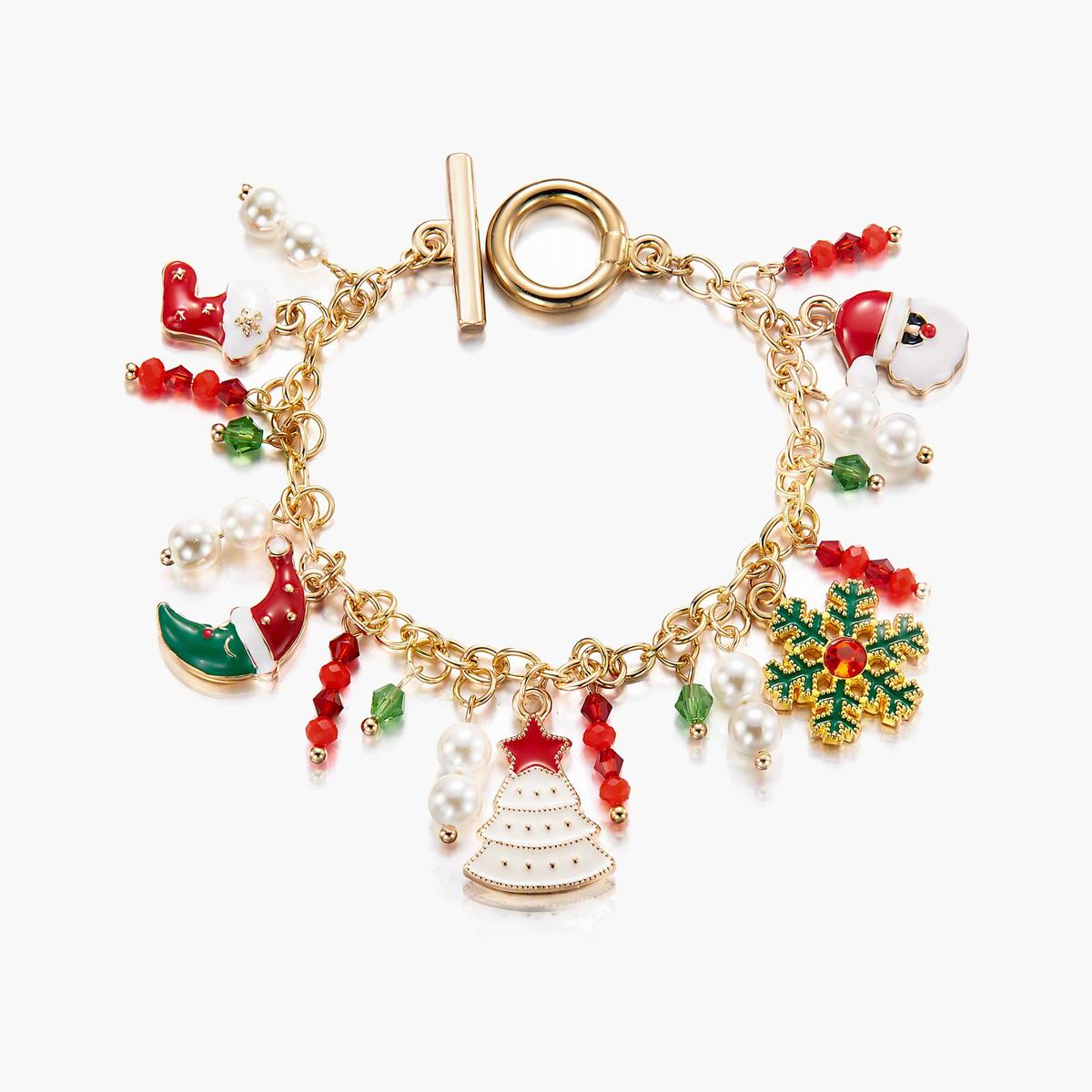 Cute Snowflake Charm Bracelet