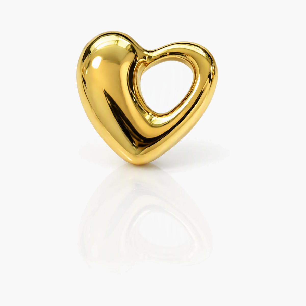 Dainty Open Heart Stud Earrings