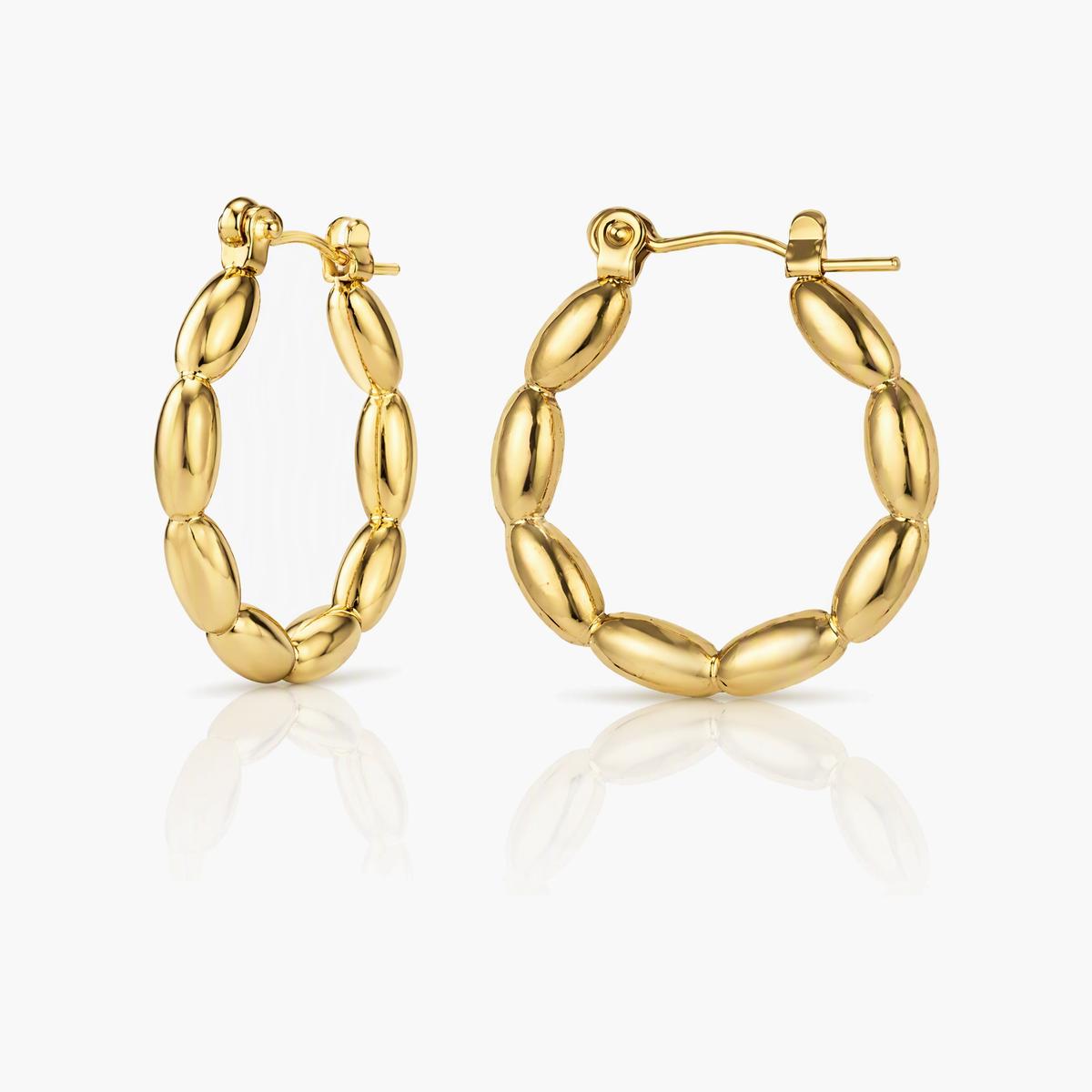 Beaded Hoop Earrings